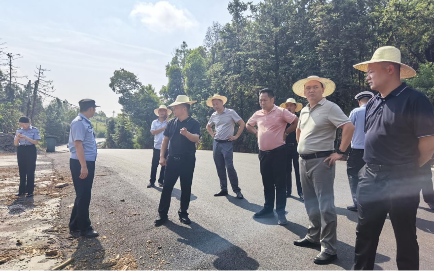 淥口區(qū)區(qū)委常委、政法委書記調(diào)研S330淦田至古岳峰公路二期項目建設(shè)工作